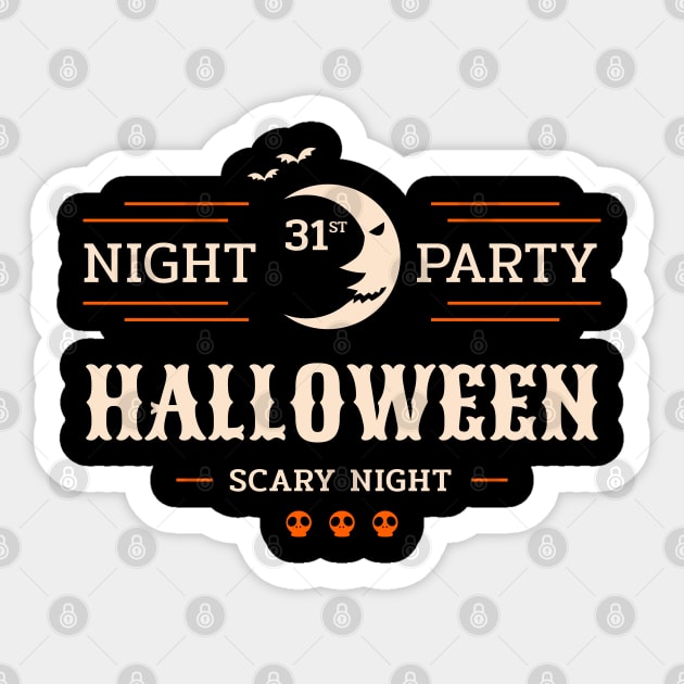 Night 31st Party Halloween Scary Night Sticker by potch94